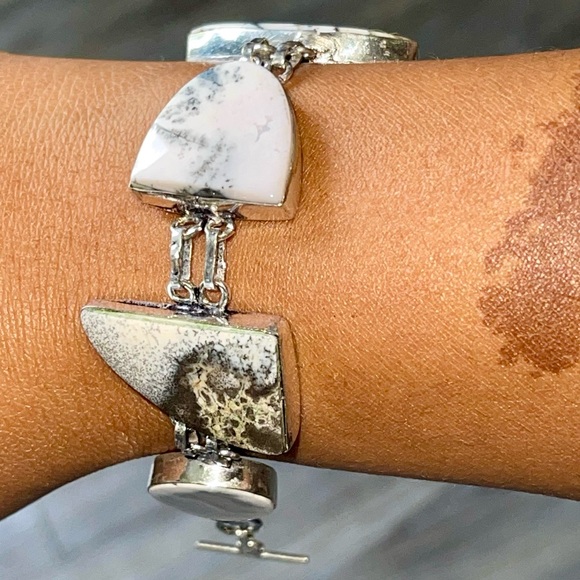 Dendritic Agate Bracelet 7” - 8” - Picture 2 of 6